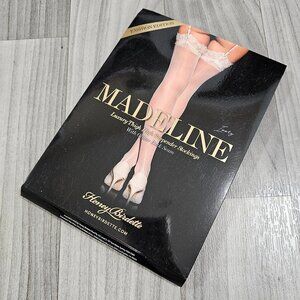 Honey Birdette Madeline Ivory and Gold Bridal Stockings Thigh Highs Size S